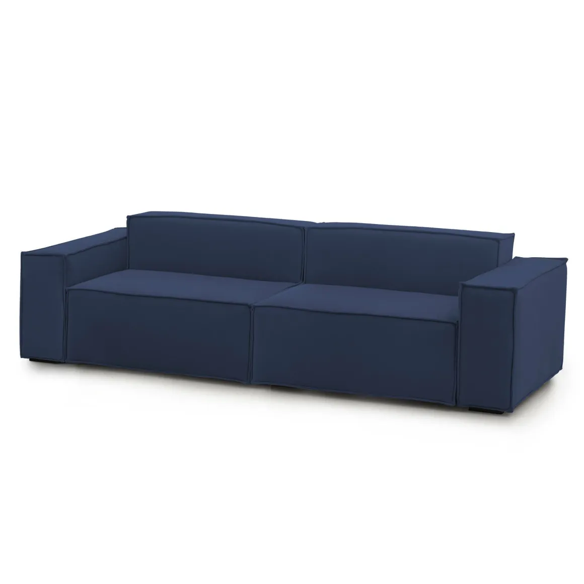 Divano con braccioli blu 260x95x70h cm - Argo