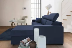 Divano con braccioli blu 280x95x85h cm - Ameno