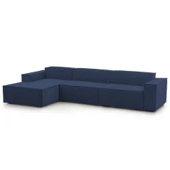 Divano con braccioli blu 340x170x70h cm - Atrillo