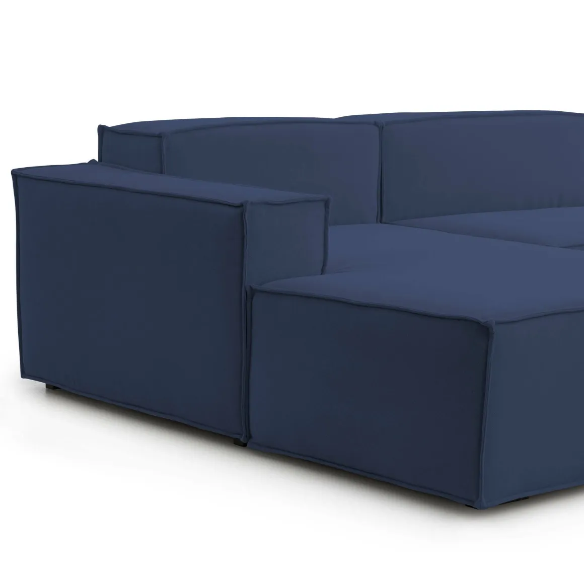 Divano con braccioli blu 340x170x70h cm - Atrillo
