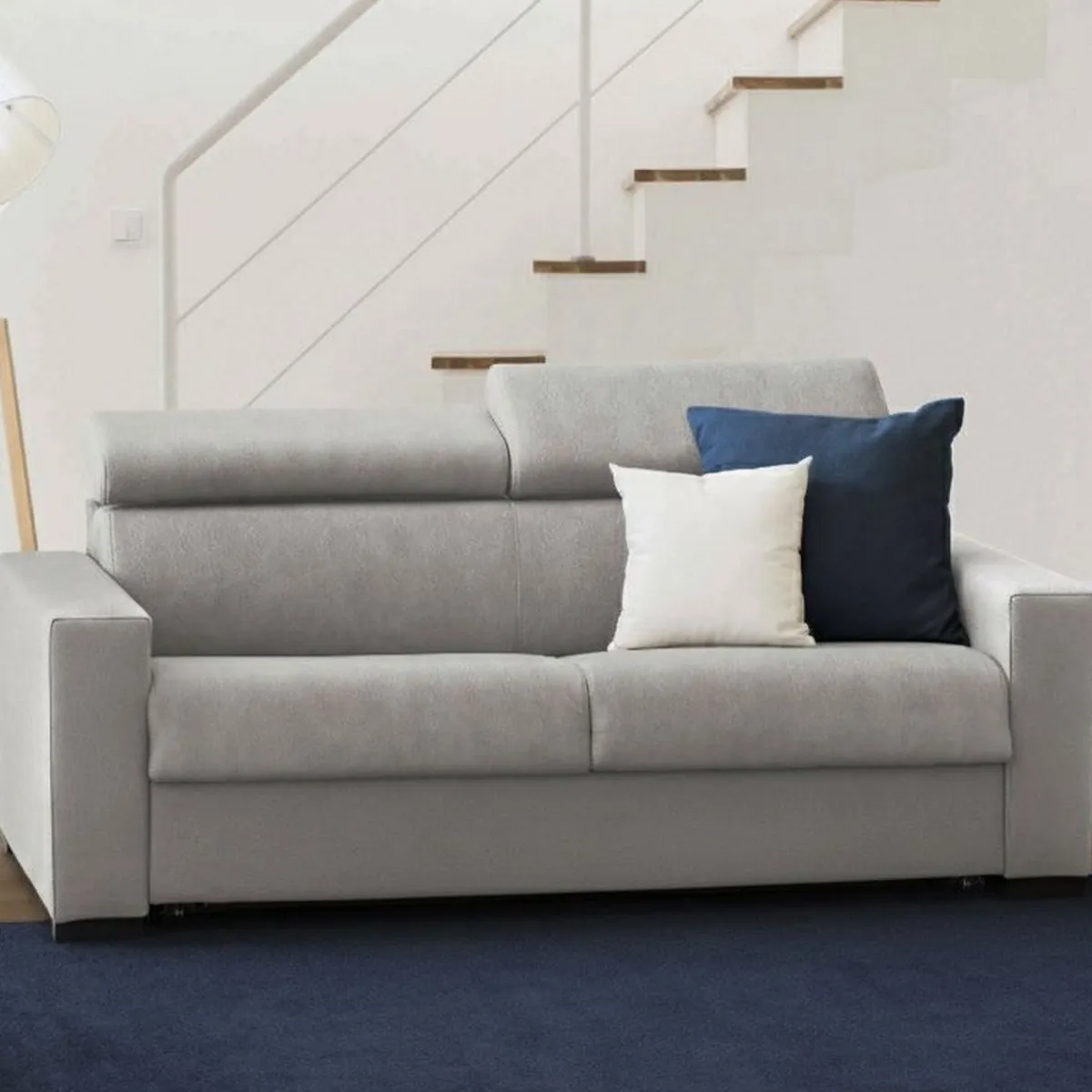 Divani Fissi 2 Posti|Salotto > Dmora Divano con braccioli 180x95x85h cm - Nukualofa Grigio