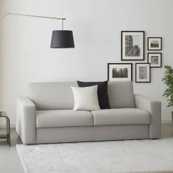 Divano con braccioli grigio 180x95x90h cm - Cianite