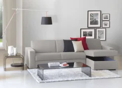 Divano con braccioli grigio 260x95x90h cm - Azechiele