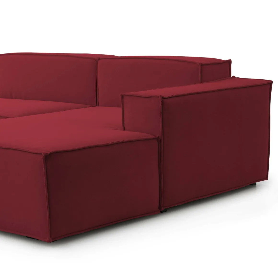 Divano con braccioli rosso 240x170x70h cm - Ameli