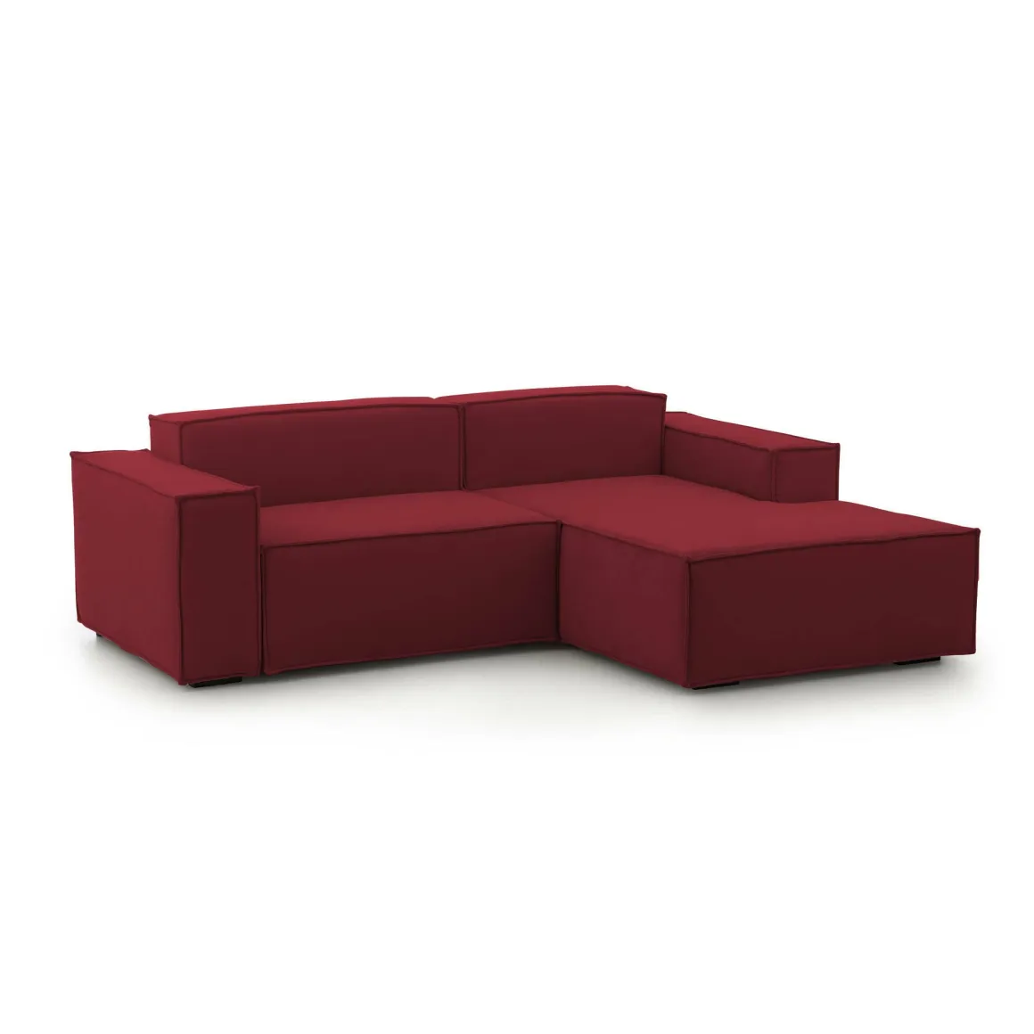 Divano con braccioli rosso 240x170x70h cm - Ameli