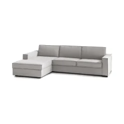 Divano con contenitore grigio 260x95x90h cm - Sodalite