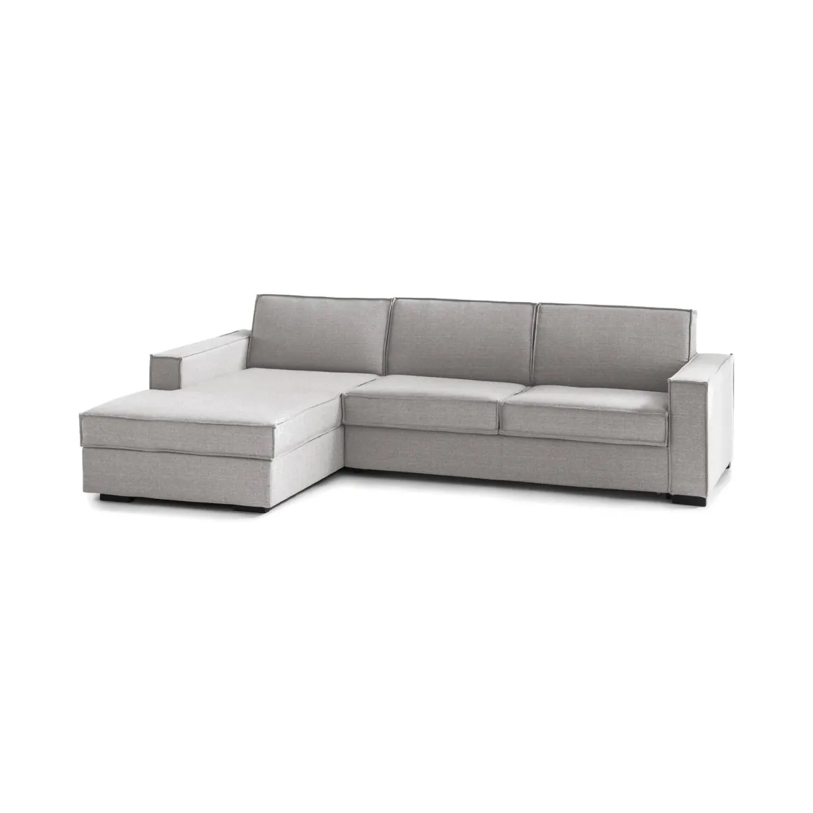 Divano con contenitore grigio 260x95x90h cm - Sodalite