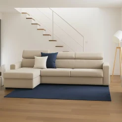 Divani Angolari|Divani Fissi Con Penisola > Dmora Divano con penisola 280x95x85h cm - Akela Beige