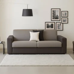 Salotto|Divani Fissi 3 Posti > Dmora Divano con penisola grigio e antracite 220x95x90h cm - Ayta Nero, Grigio Antracite