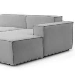 Divano con penisola grigio 300x170x70h cm - Ananas