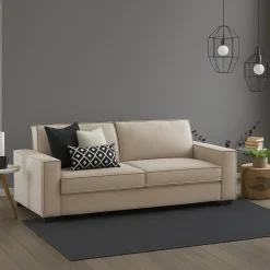 Divano con portacuscini beige 180x95x90h cm - Ayramah