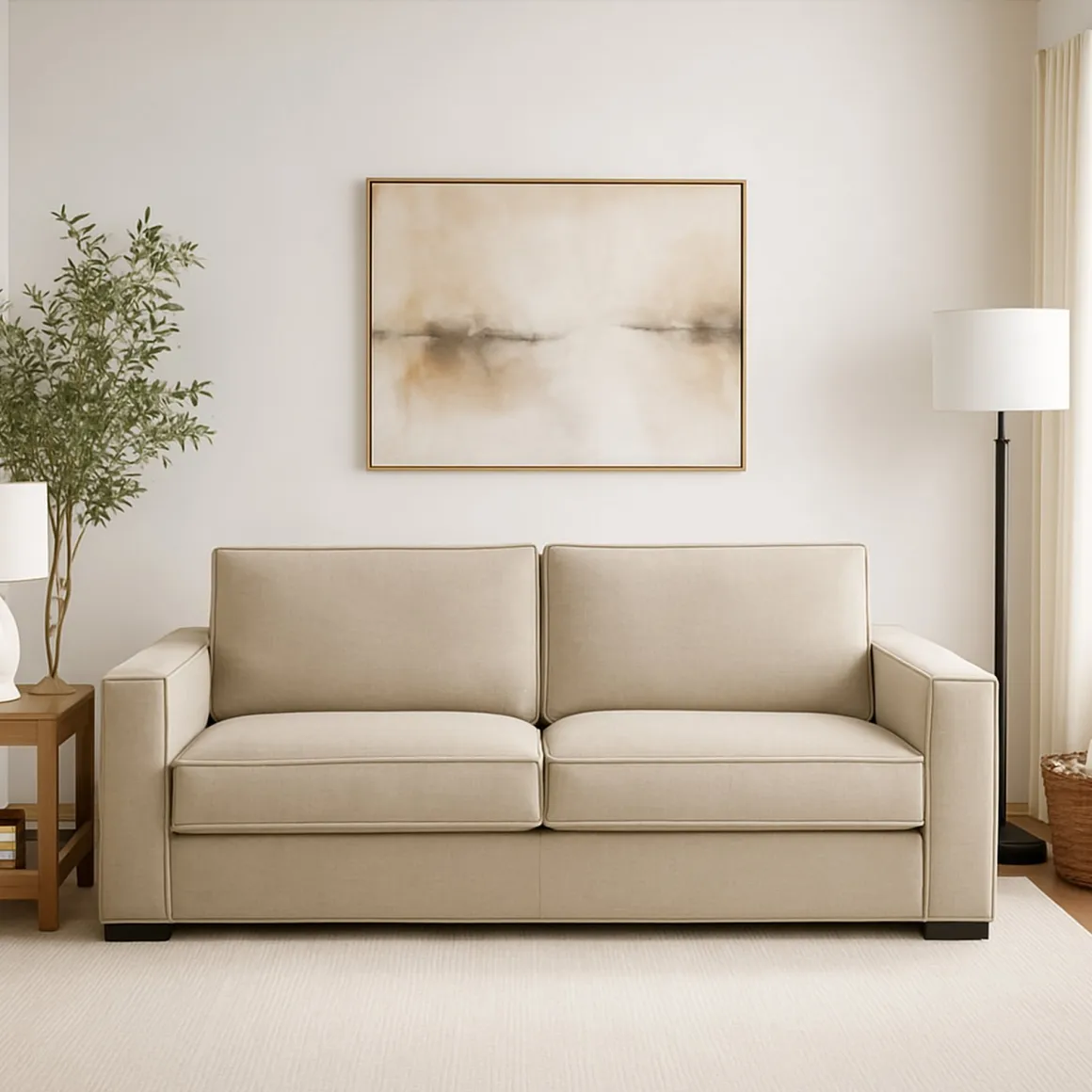 Divano contenitore beige 160x95x90h cm - Aglientu
