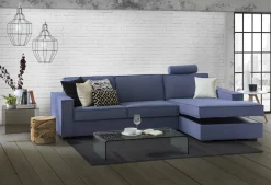 Divano contenitore blu 260x95x90h cm - Assobasso