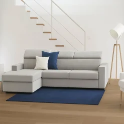 Divani Angolari|Divani Fissi Con Penisola > Dmora Divano contenitore 260x95x85h cm - Aryaly Grigio
