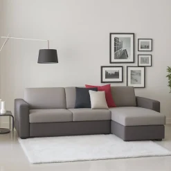 Divani Angolari|Divani Fissi Con Penisola > Dmora Divano contenitore 280x95x90h cm - Ametrino Grigio