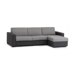 Divani Angolari|Divani Fissi Con Penisola > Dmora Divano contenitore 280x95x90h cm - Ametrino Grigio