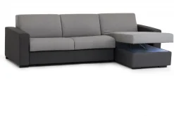 Divano contenitore grigio 260x95x90h cm - Azechiele