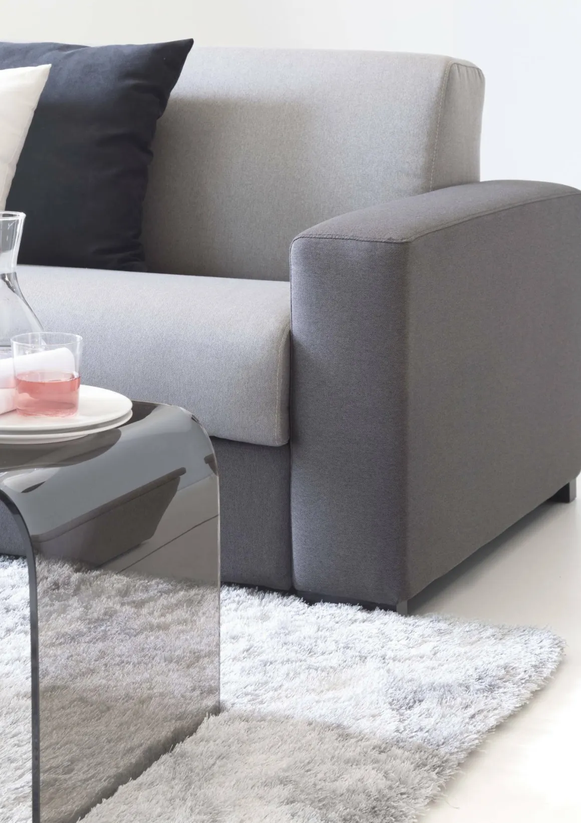 Divano contenitore grigio 260x95x90h cm - Azechiele