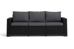 Divani Da Esterno > Dmora Divano da esterno Melfort, 198x68 h72 cm, Tortora Grigio Tortora
