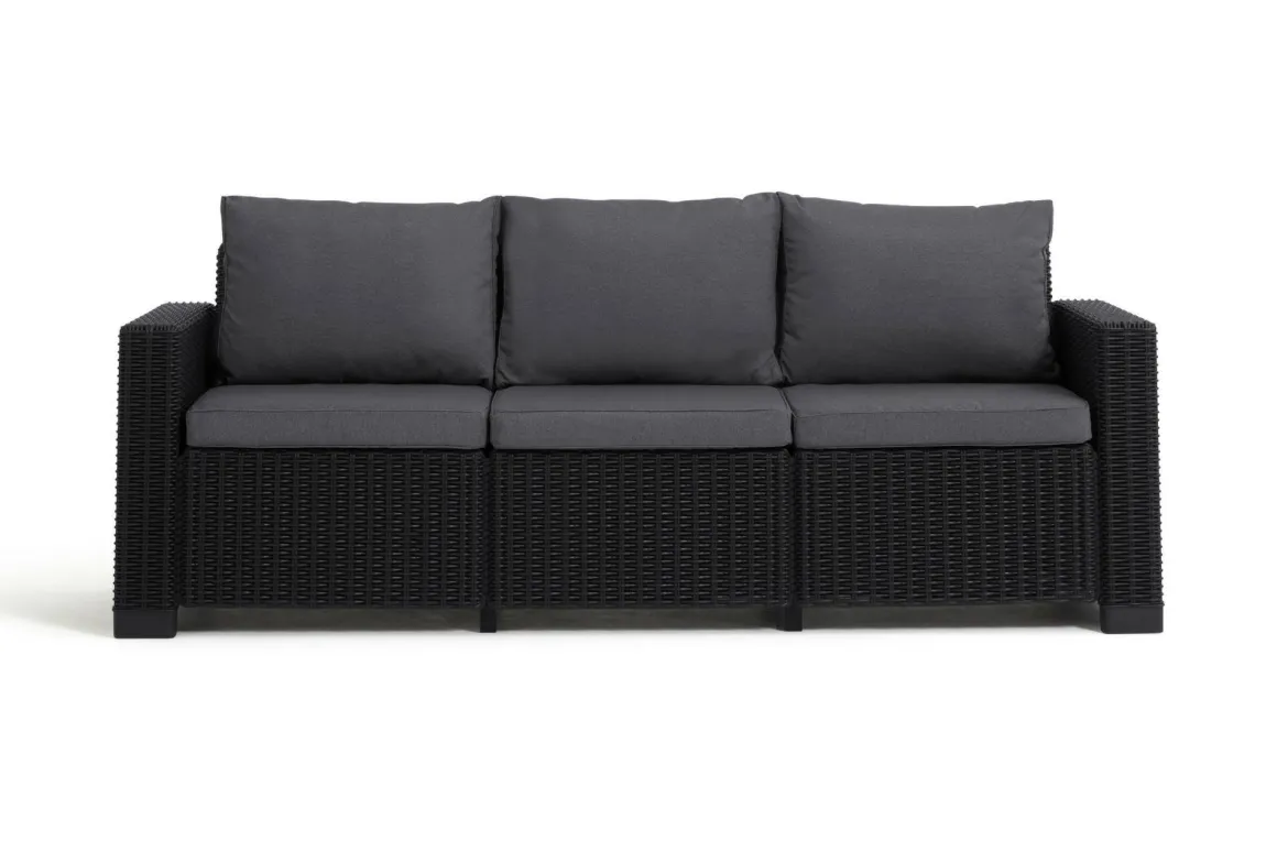 Divani Da Esterno > Dmora Divano da esterno Melfort, 198x68 h72 cm, Tortora Grigio Tortora