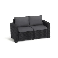 Divani Da Esterno > Dmora Divano da esterno Roberval, 141x68 h72 cm, Tortora Grigio Tortora