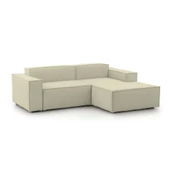 Divani Fissi Con Penisola|Salotto > Dmora Divano design 240x170x70h cm - Ameli Beige