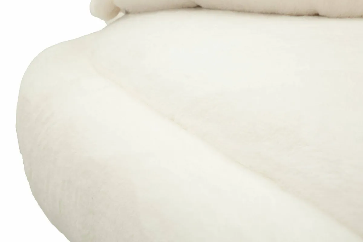 Divani Fissi 2 Posti > Dmora Divano design bianco e oro 133x68x69h cm - Casier Oro, Bianco