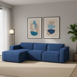Divano design blu 300x170x70h cm - Alganibra