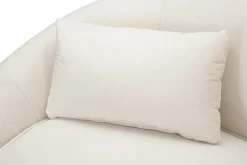 Divani Fissi 2 Posti > Dmora Divano design crema e oro 148x84x68h cm - Gupta Oro, Bianco Crema