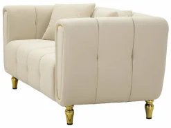 Divano design crema e oro 81x155x71h cm - Gandolfo