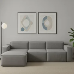 Divano design grigio 300x170x70h cm - Alganibra