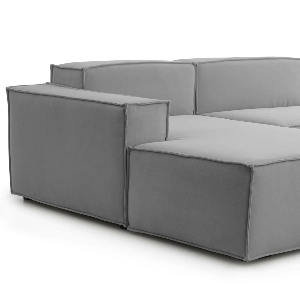 Divani Angolari|Divani Fissi Con Penisola > Dmora Divano design 240x170x70h cm - Assurte Grigio