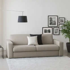 Divani Fissi 2 Posti|Salotto > Dmora Divano design tortora 200x95x90h cm - Azier Grigio Tortora