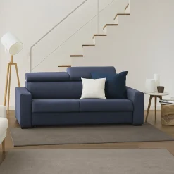Divani Fissi 2 Posti|Salotto > Dmora Divano elegante 160x95x85h cm - Nukualofa Blu
