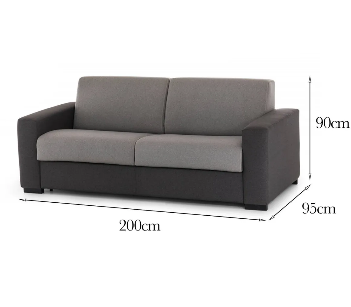Divano elegante grigio e antracite 200x95x90h cm - Azier