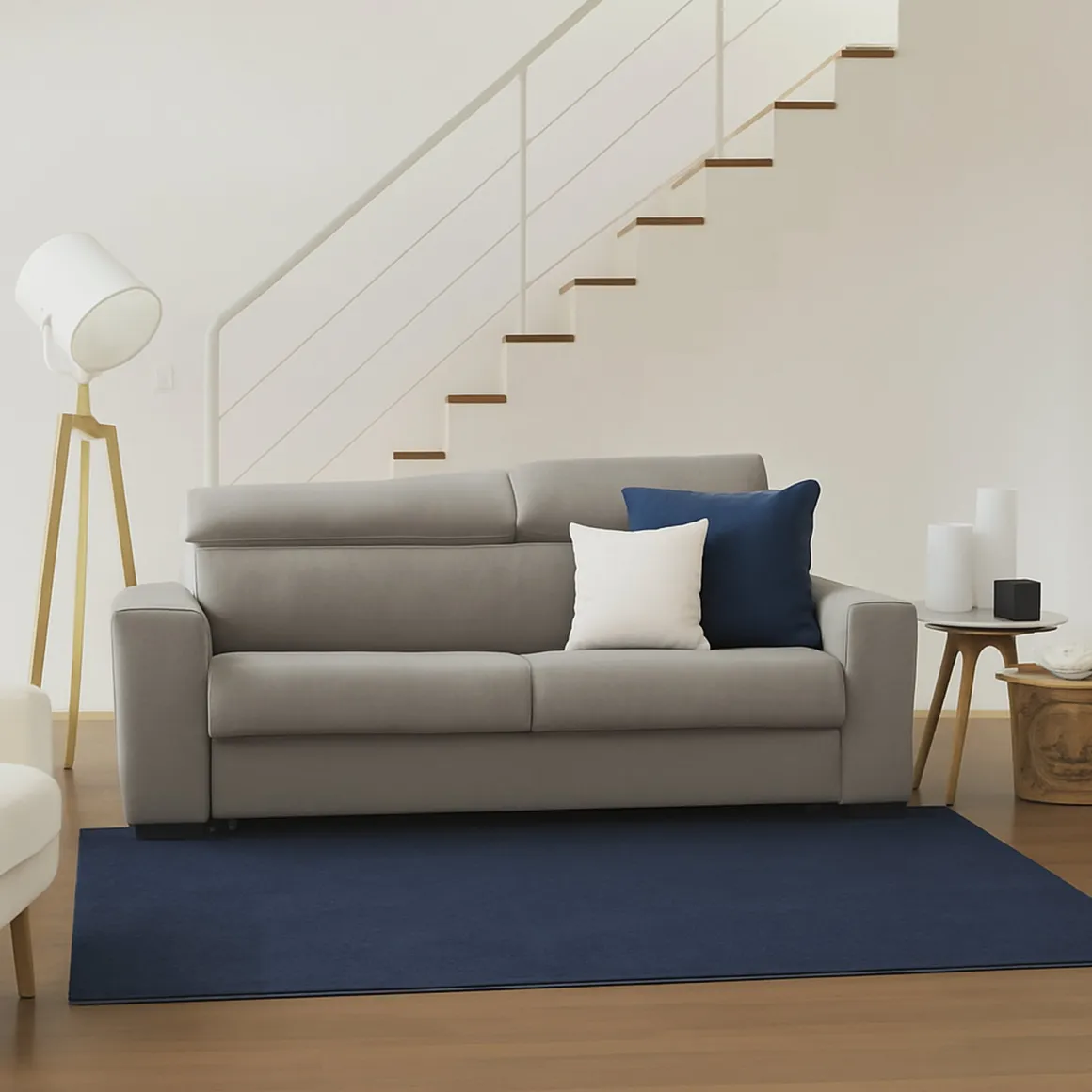 Divano elegante tortora 180x95x85h cm - Nukualofa
