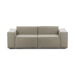 Divano elegante tortora 220x95x70h cm - Lepidolite