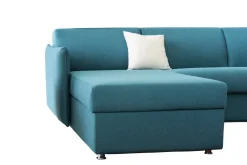 Divani Angolari|Divani Fissi Con Penisola > Dmora Divano Fisso con Penisola Sfoderabile Reversibile 260x160 cm, Idrorepellente Multiposizione Made in Italy - Posina Azzurro