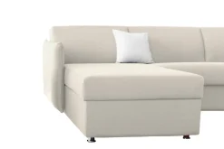 Divani Angolari|Divani Fissi Con Penisola > Dmora Divano Fisso con Penisola Sfoderabile Reversibile 260x160 cm, Idrorepellente Multiposizione Made in Italy - Posina Beige