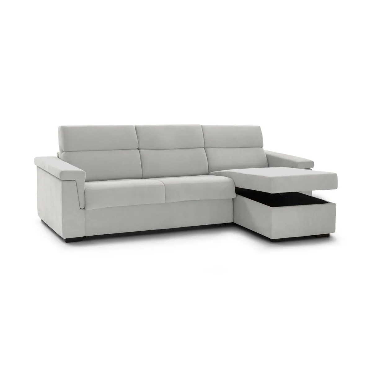 Divani Angolari|Divani Fissi Con Penisola > Dmora Divano Fisso con Penisola Sfoderabile Idrorepellente 285x160 cm, Lavabile Made in Italy - Cintano Grigio Chiaro