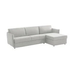 Divani Angolari|Divani Fissi Con Penisola > Dmora Divano Fisso con Penisola Sfoderabile Idrorepellente Multiposizione 280x160 cm, Lavabile Made in Italy - Vigonovo Grigio Chiaro
