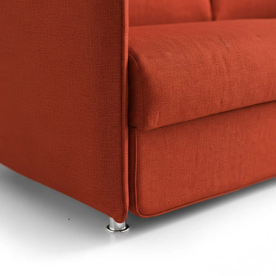 Divano Fisso 2 Posti Arancione Sfoderabile Idrorepellente 180x95x90h cm, Lavabile Made in Italy - Varedo