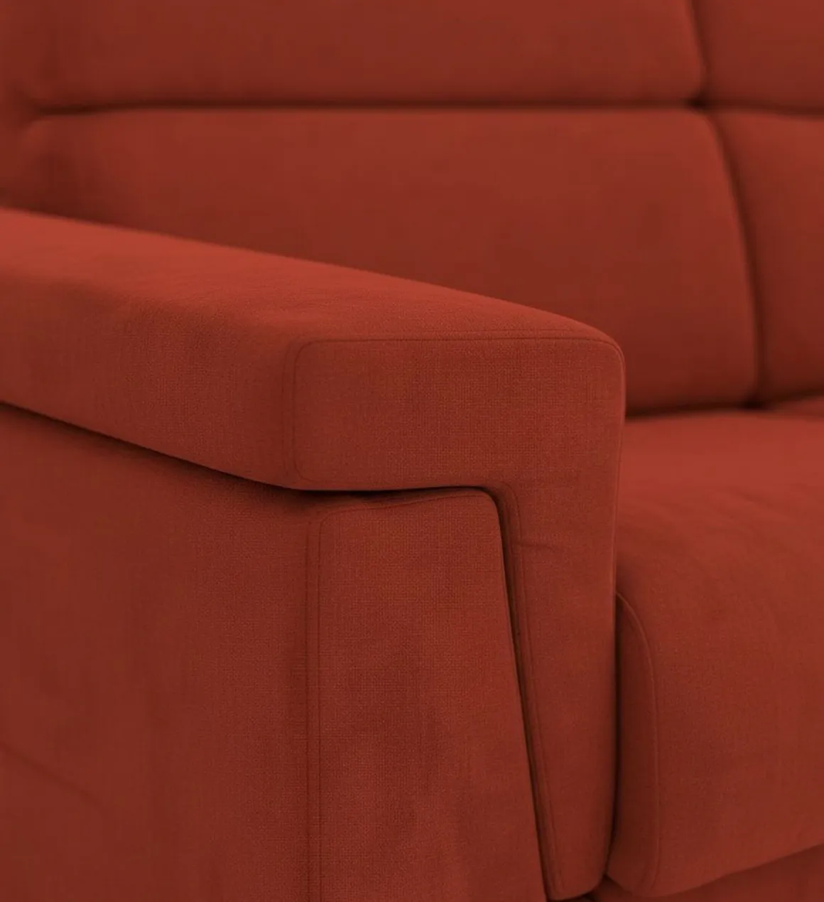 Divani Fissi 2 Posti > Dmora Divano Fisso 2 Posti Sfoderabile Idrorepellente 205x95x100h cm, Lavabile Made in Italy - Gorreto Arancione