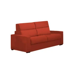 Divani Fissi 3 Posti > Dmora Divano Fisso 3 Posti Sfoderabile Lavabile 225x95 cm, Braccioli Made in Italy - Cantu Arancione