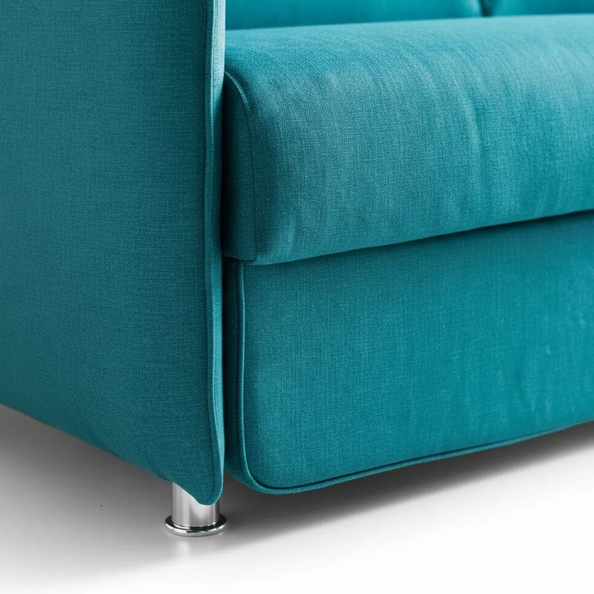 Divani Fissi 2 Posti > Dmora Divano Fisso 2 Posti Sfoderabile Idrorepellente 160x95x90h cm, Lavabile Made in Italy - Monleale Azzurro