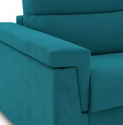 Divani Fissi 2 Posti > Dmora Divano Fisso 2 Posti Sfoderabile Idrorepellente 185x95x100h cm, Lavabile Made in Italy - Pisogne Azzurro