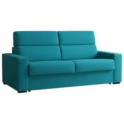 Divani Fissi 3 Posti > Dmora Divano Fisso 3 Posti Sfoderabile Lavabile 225x95 cm, Braccioli Made in Italy - Cantu Azzurro