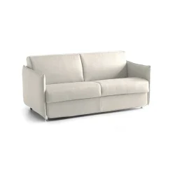 Divani Fissi 2 Posti > Dmora Divano Fisso 2 Posti Sfoderabile Idrorepellente 160x95x90h cm, Lavabile Made in Italy - Monleale Beige