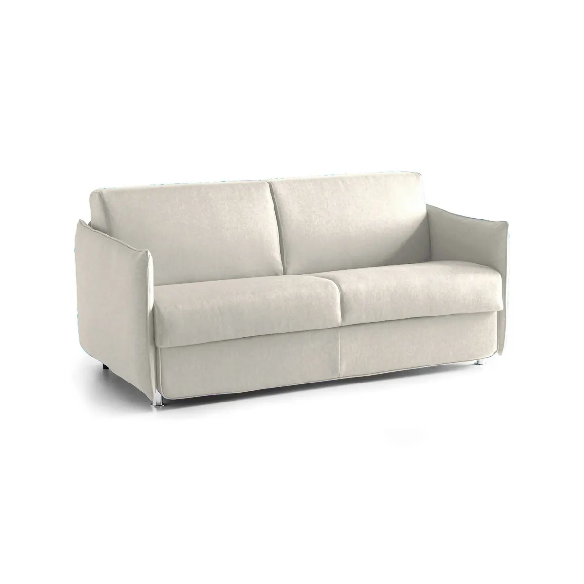 Divani Fissi 2 Posti > Dmora Divano Fisso 2 Posti Sfoderabile Idrorepellente 160x95x90h cm, Lavabile Made in Italy - Monleale Beige