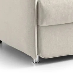 Divani Fissi 2 Posti > Dmora Divano Fisso 2 Posti Sfoderabile Idrorepellente 160x95x90h cm, Lavabile Made in Italy - Monleale Beige